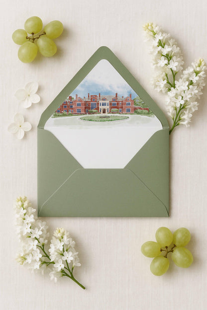 Mansion at Natirar Wedding Invitation Suite Template