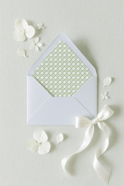 Green Rattan Envelope Liner Template