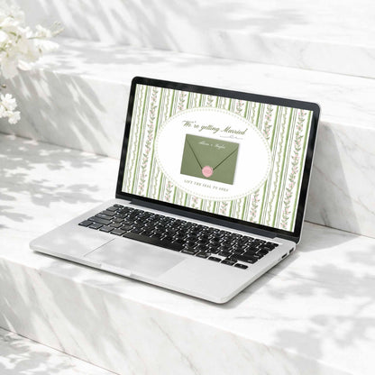 Grandmillennial Floral Wedding Website Template
