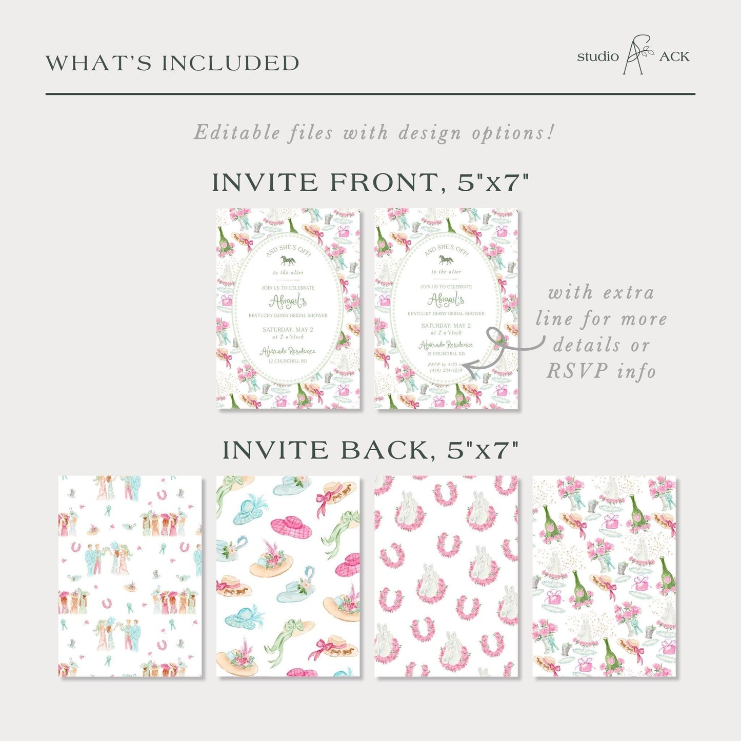 Kentucky Derby Bridal Shower Invitation Template