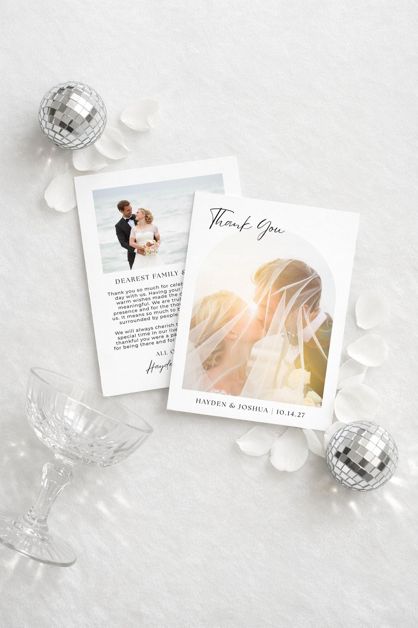 Vintage Minimalist Thank You Card Template