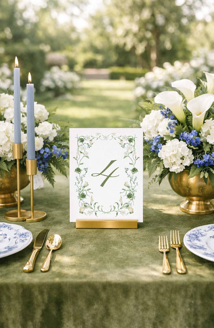 Blue, White & Green Wedding Template Bundle