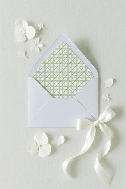 Green Rattan Envelope Liner Template