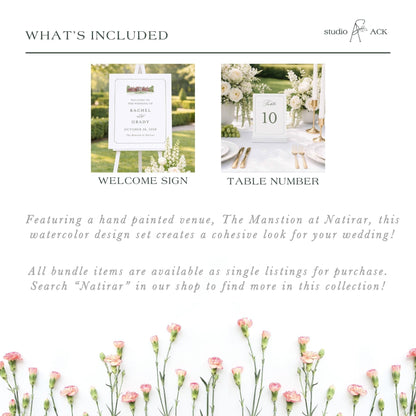 Mansion at Natirar Wedding Template Bundle