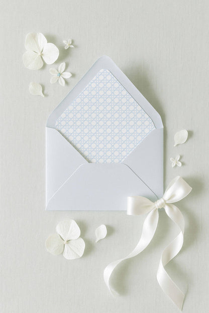 Blue Rattan Envelope Liner Template