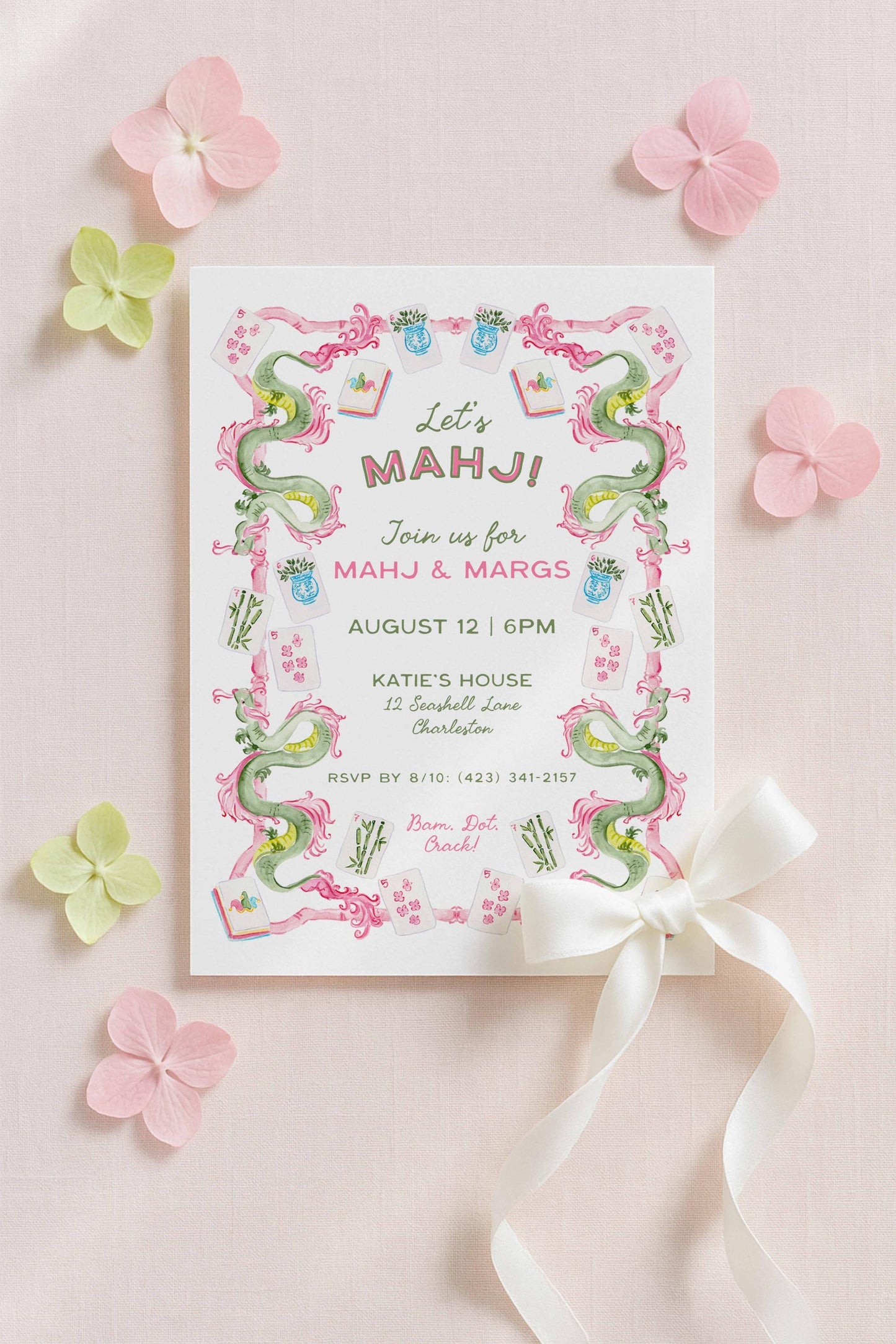 Mahj & Margs Party Invitation Template