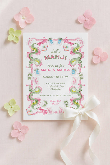 Mahj & Margs Party Invitation Template