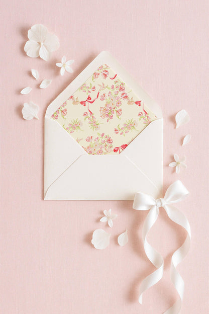 Whimsical Garden Envelope Liner Template