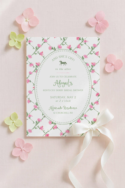 Kentucky Derby Bridal Shower Invitation Template
