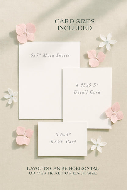 Invitation Suite Professional Printing | Wedding Invite Card Stock Prints with Envelopes & Liners | Template Printing from studioACK