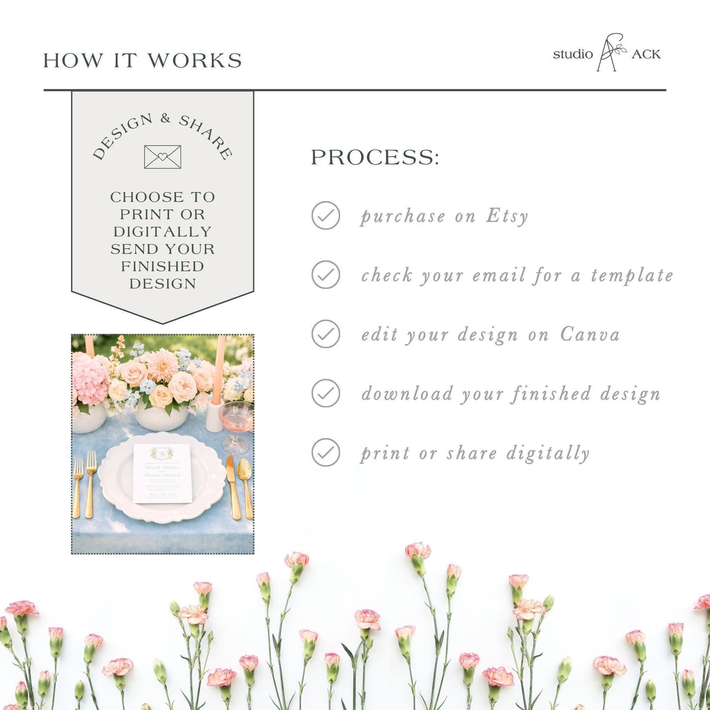 Colorful Floral Wedding Menu Template