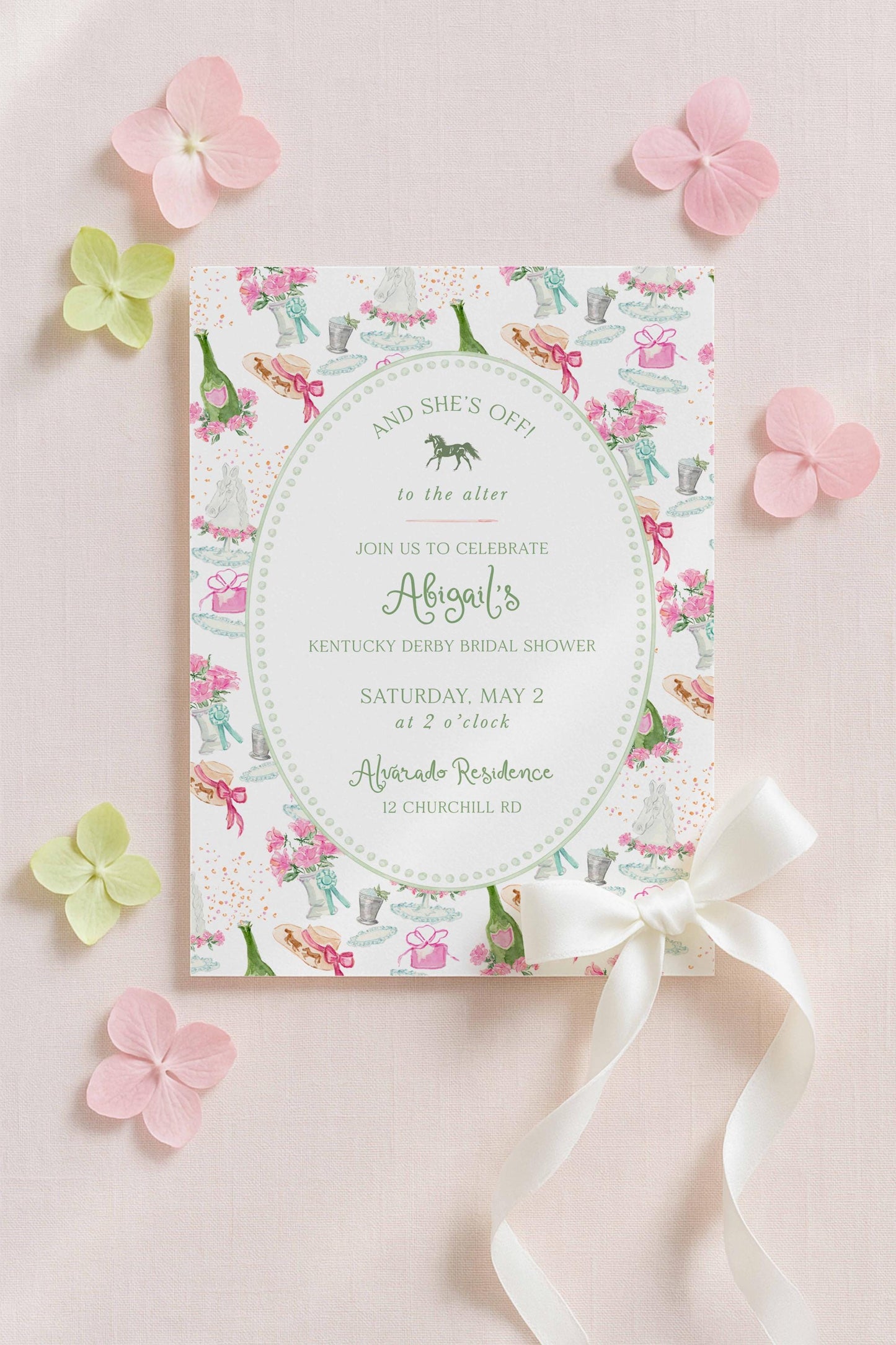 Kentucky Derby Bridal Shower Invitation Template