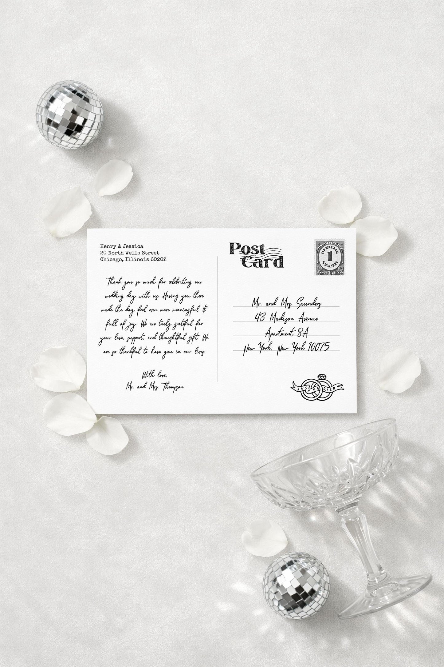 Vintage Minimalist Thank You Card Template