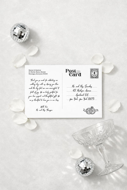 Vintage Minimalist Thank You Card Template