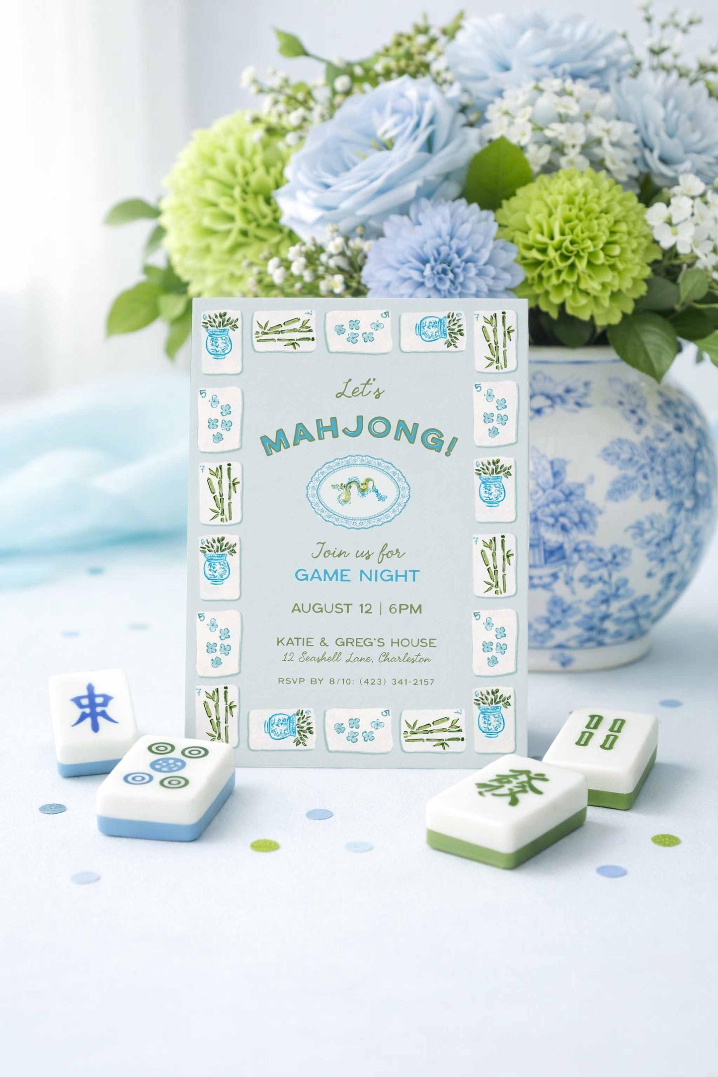 Mahjong Party Invitation Template