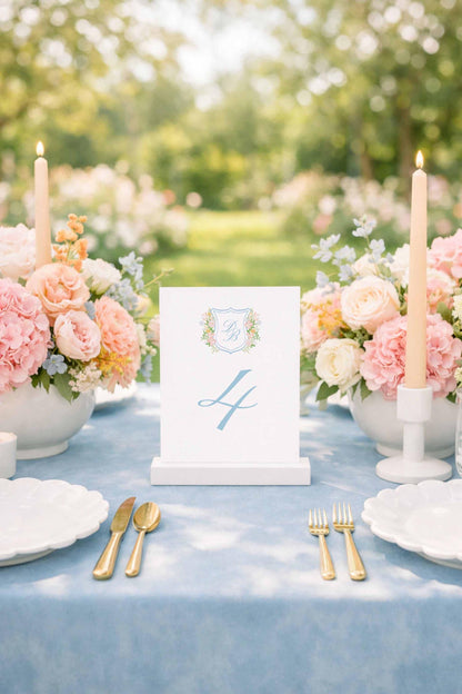Colorful Floral Wedding Table Number Template