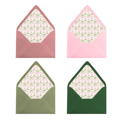 Grandmillennial Floral Envelope Liner Template