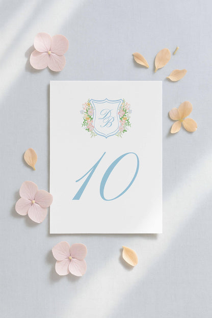 Colorful Floral Wedding Table Number Template