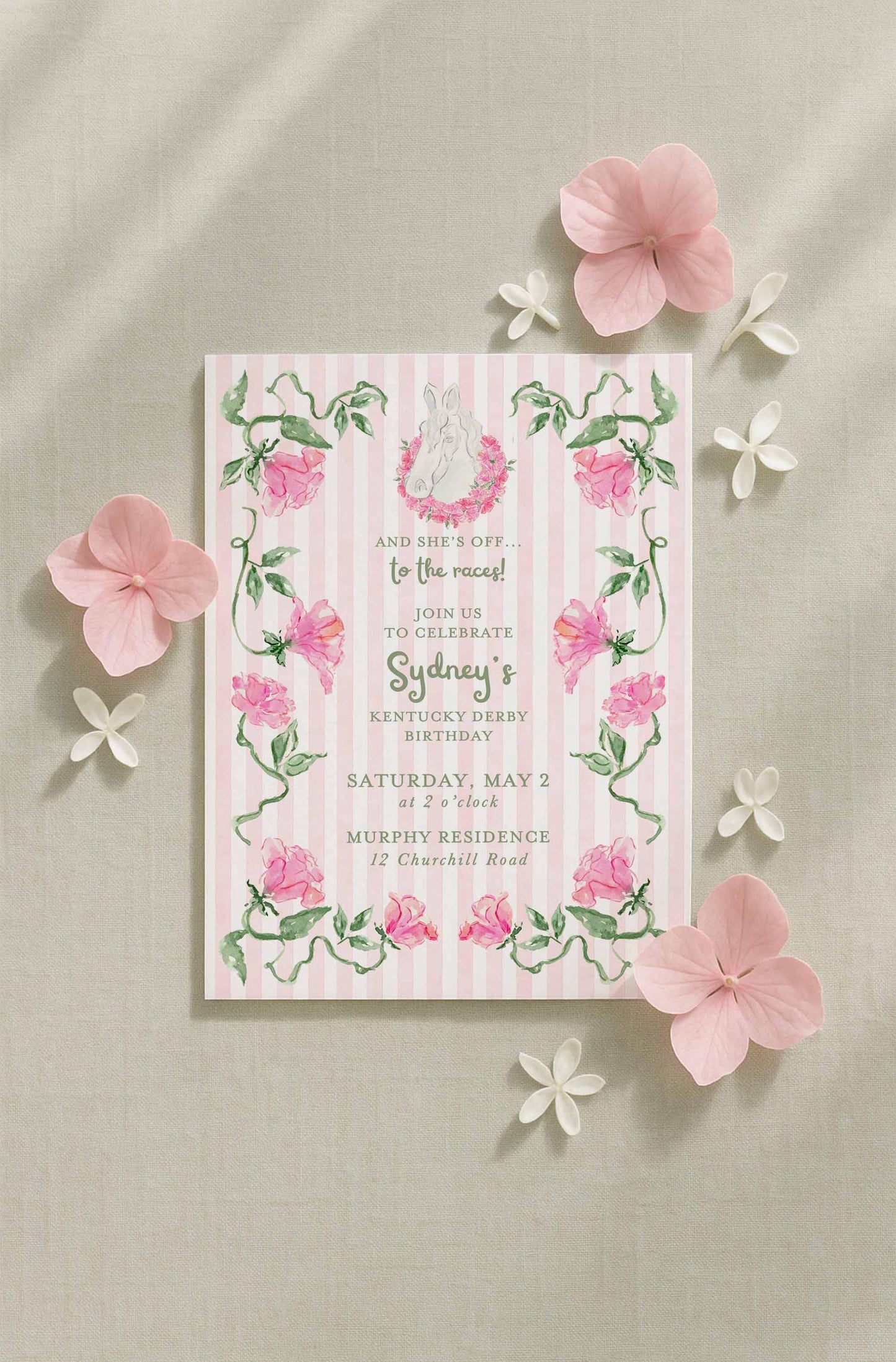 Kentucky Derby Birthday Invitation Template