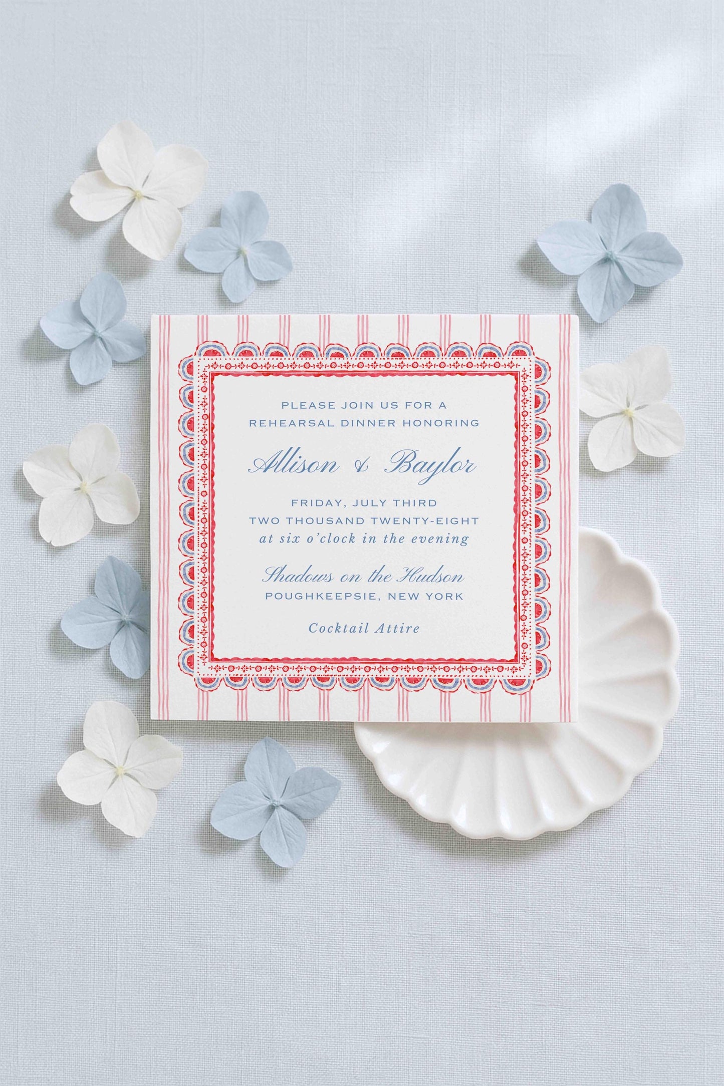 Patriotic Rehearsal Dinner Invitation