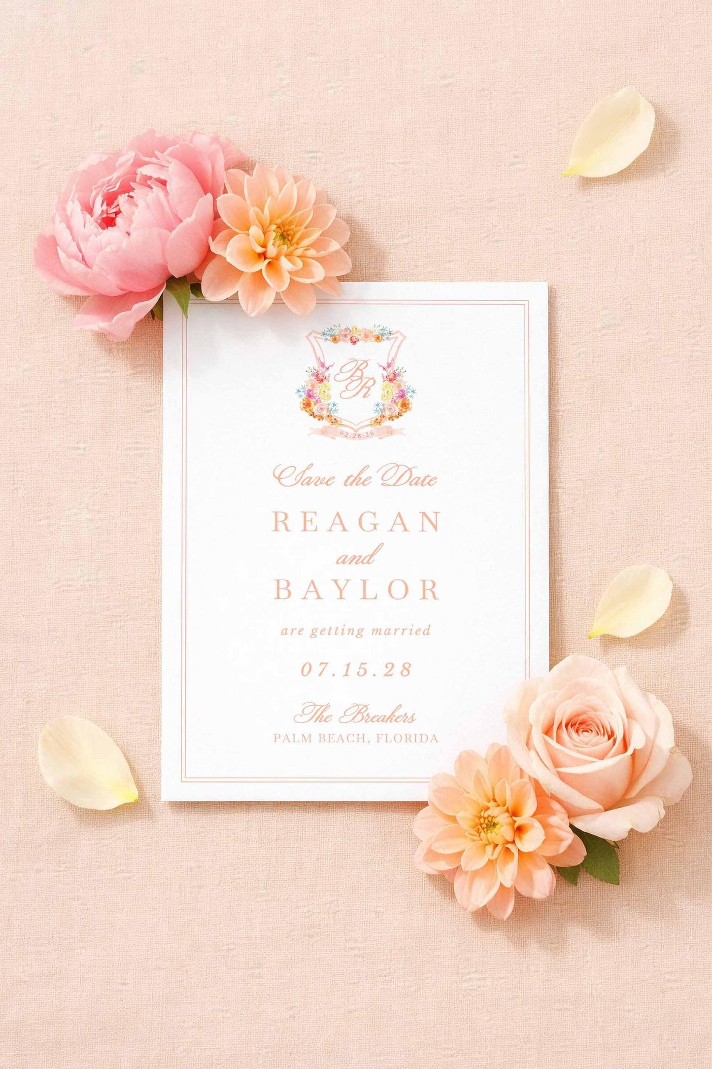 Colorful Floral Save the Date Template