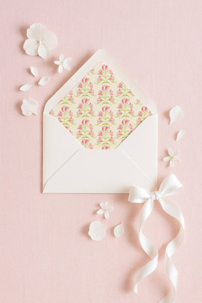 Whimsical Garden Envelope Liner Template