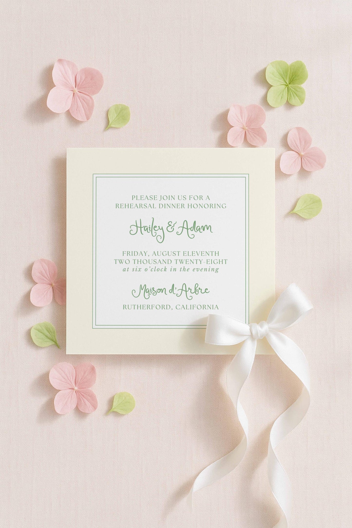 Whimsical Garden Rehearsal Dinner Invitation