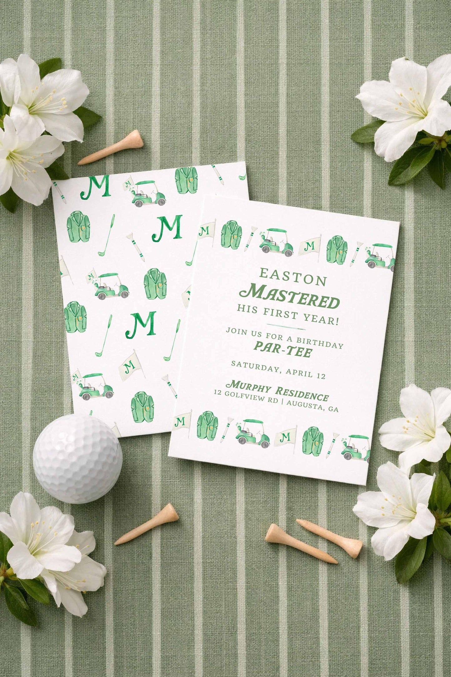 Golf Birthday Invitation Template