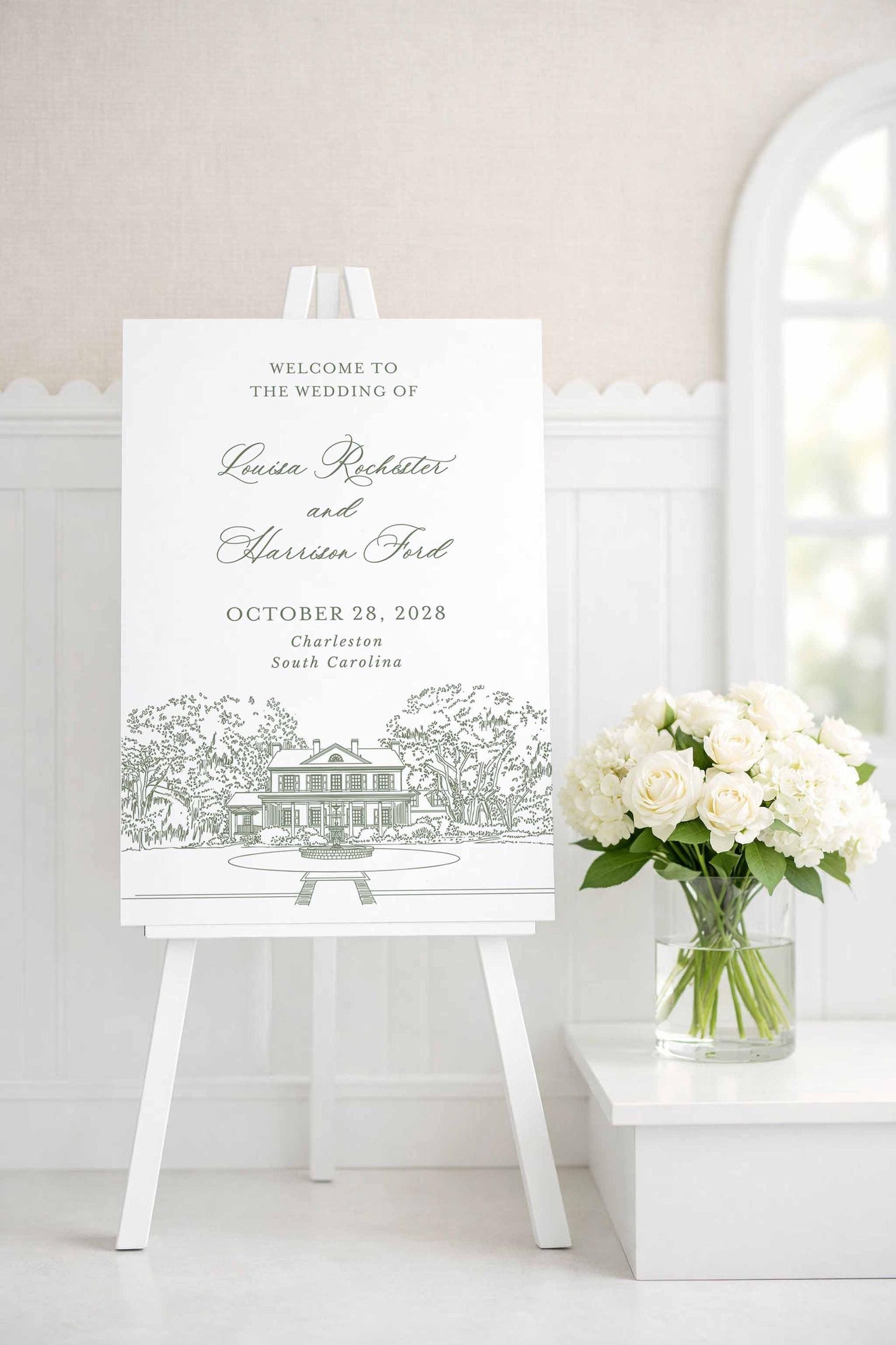 Legare Waring House Wedding Welcome Sign Template