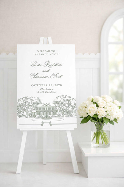 Legare Waring House Wedding Welcome Sign Template