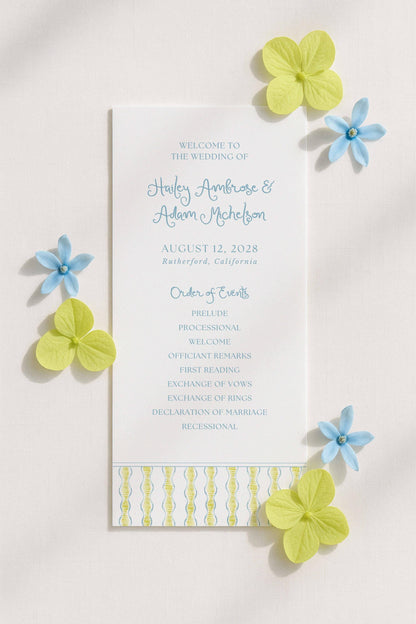 Fun Wavy Wedding Program Template