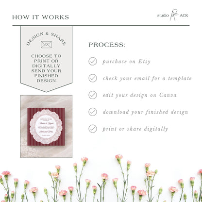 Vintage Lace Rehearsal Dinner Invitation