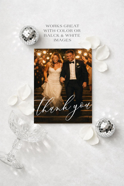 Vintage Minimalist Thank You Card Template