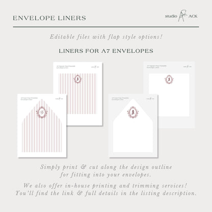 Vintage Lace Wedding Invitation Suite Template