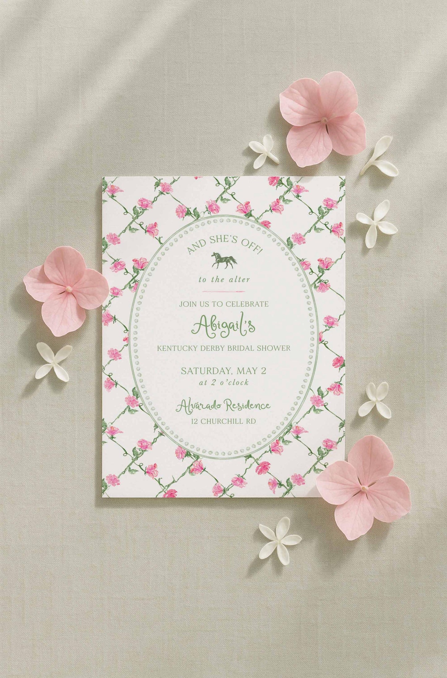 Kentucky Derby Bridal Shower Invitation Template