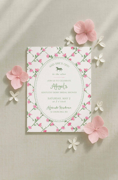Kentucky Derby Bridal Shower Invitation Template
