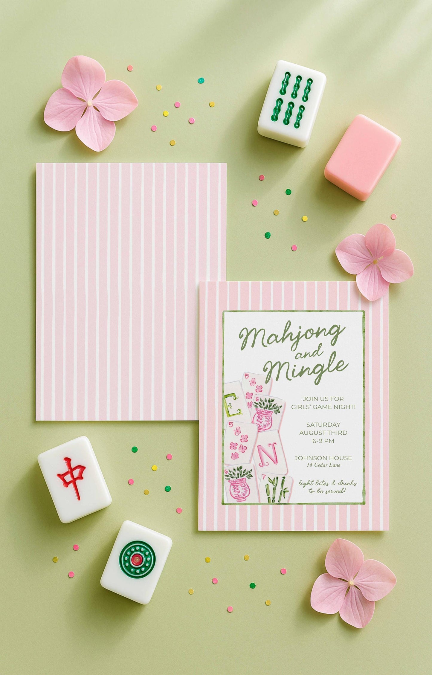 Mahjong Party Invitation Template