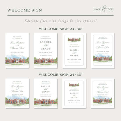Mansion at Natirar Wedding Template Bundle