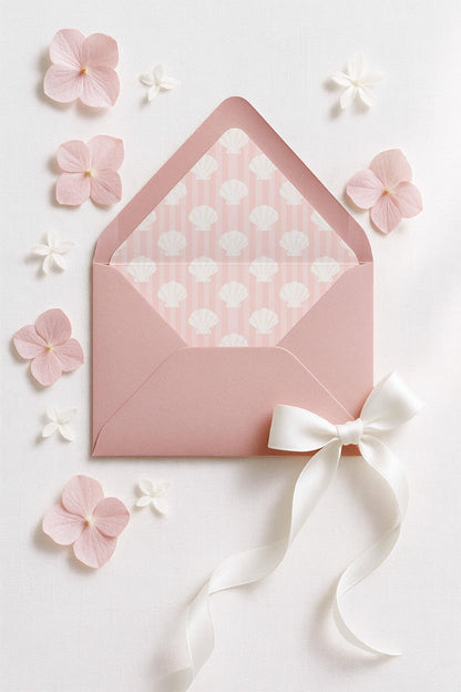 Whimsical Beach Envelope Liner Template