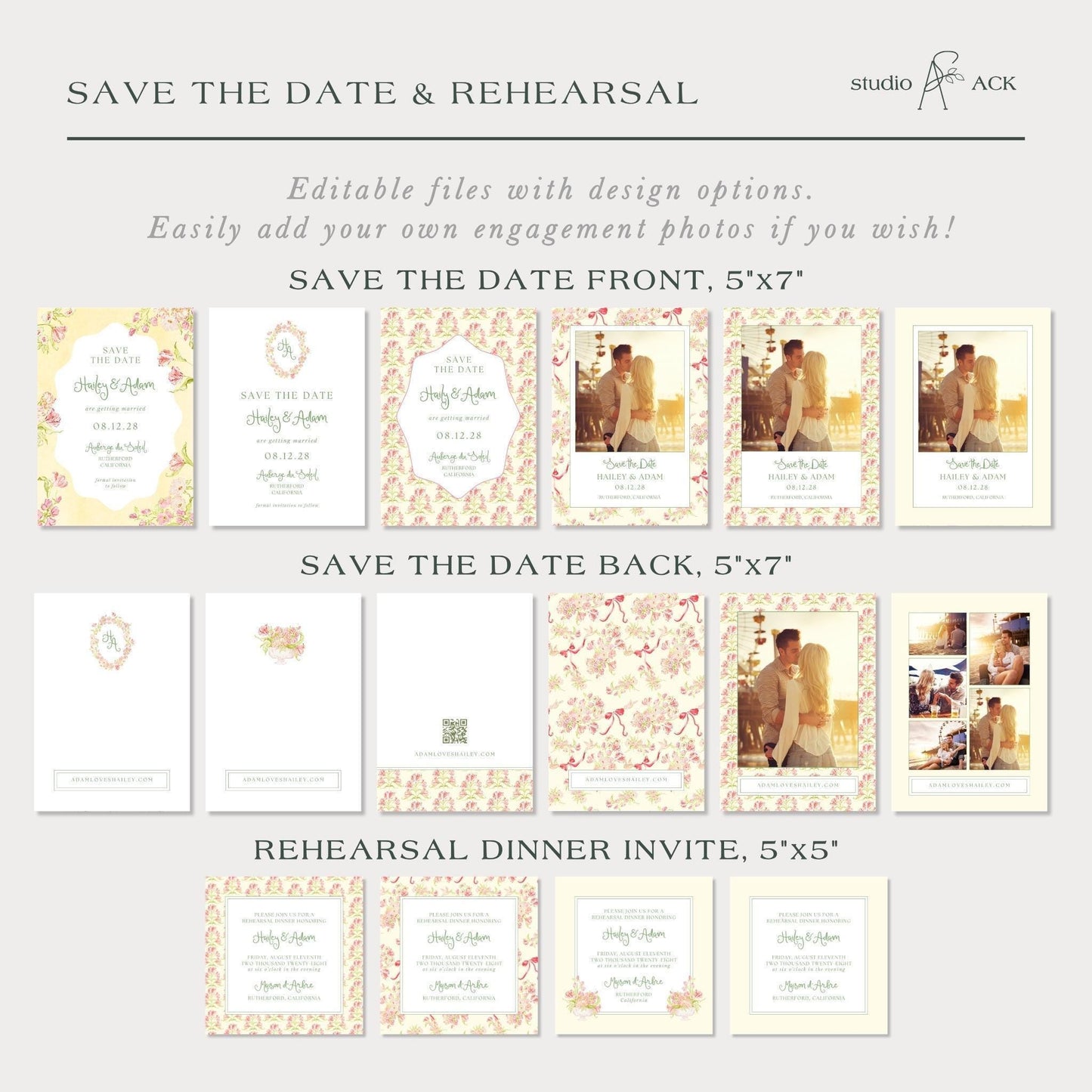 Whimsical Garden Wedding Template Bundle
