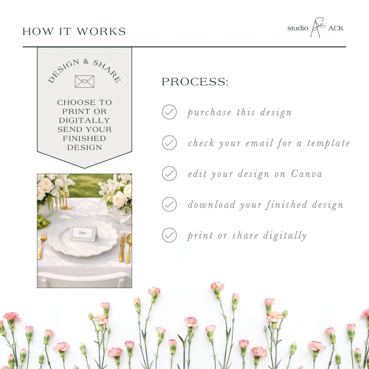 The image is a collage of various images, including a floral arrangement, a table setting, and a digital design. The collage does not contain any text, and the image description should focus on the visual content and not include unnecessary details or vague phrases.
