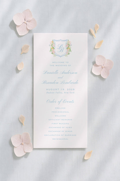 Colorful Floral Wedding Program Template