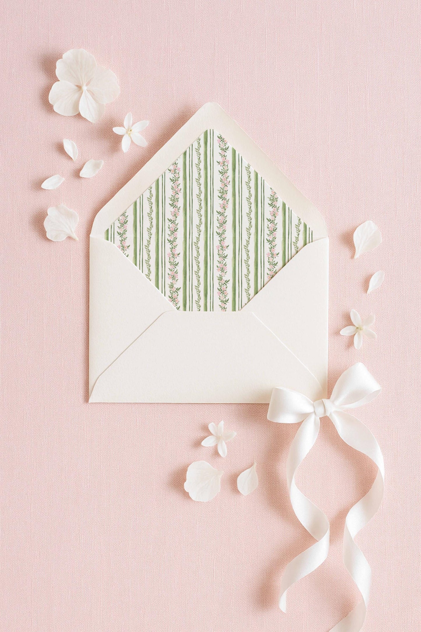 Grandmillennial Floral Envelope Liner Template