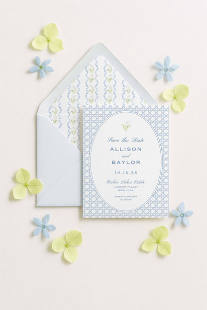 Blue Rattan Envelope Liner Template