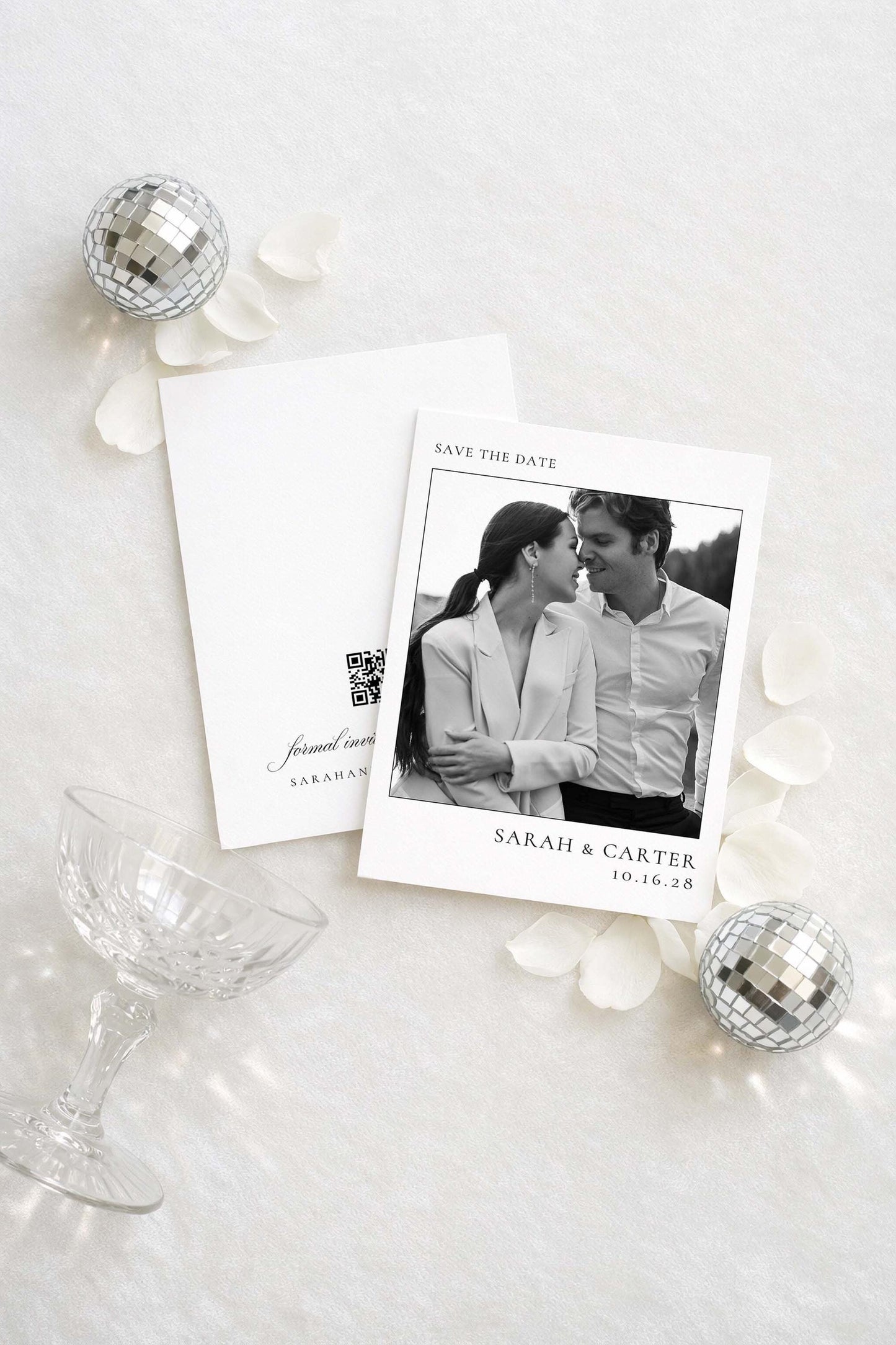 Modern Beige Save the Date Template