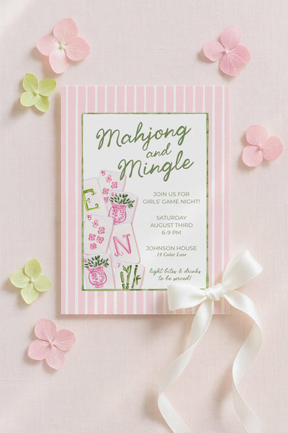 Mahjong Party Invitation Template