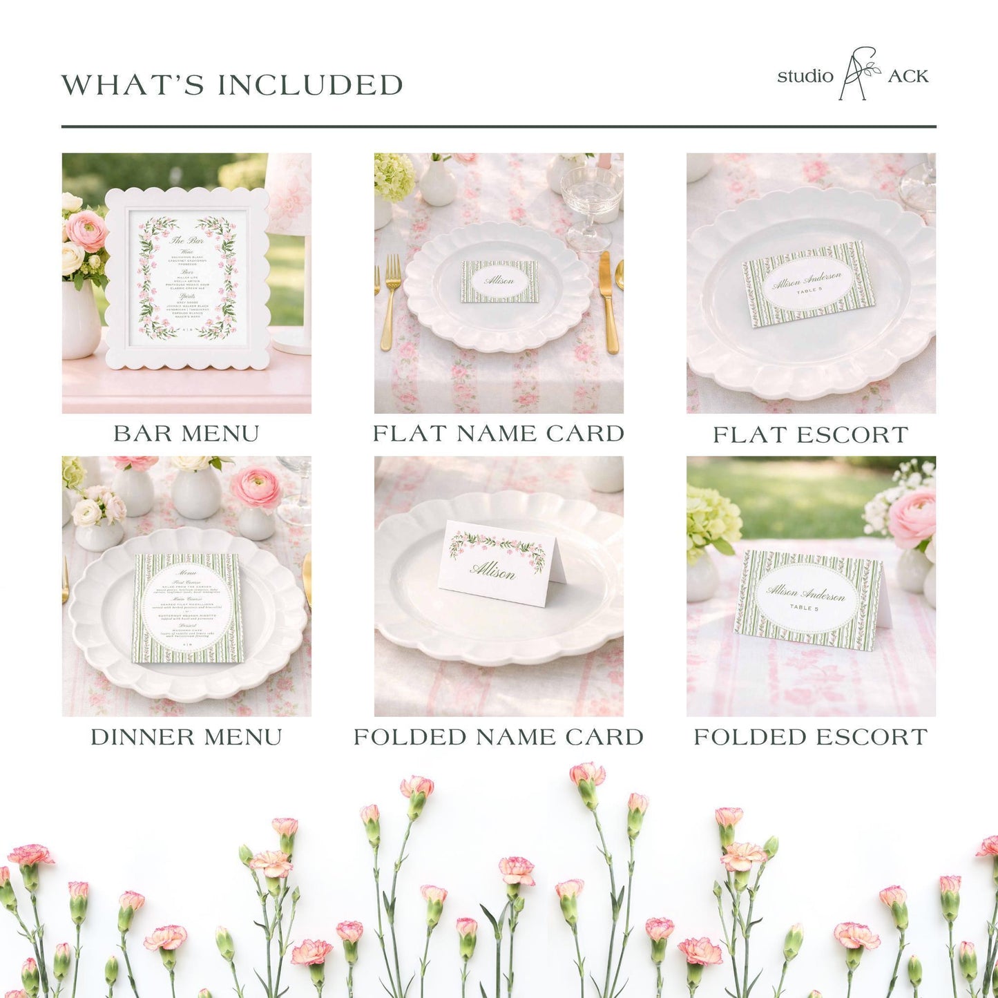 Grandmillennial Floral Wedding Template Bundle
