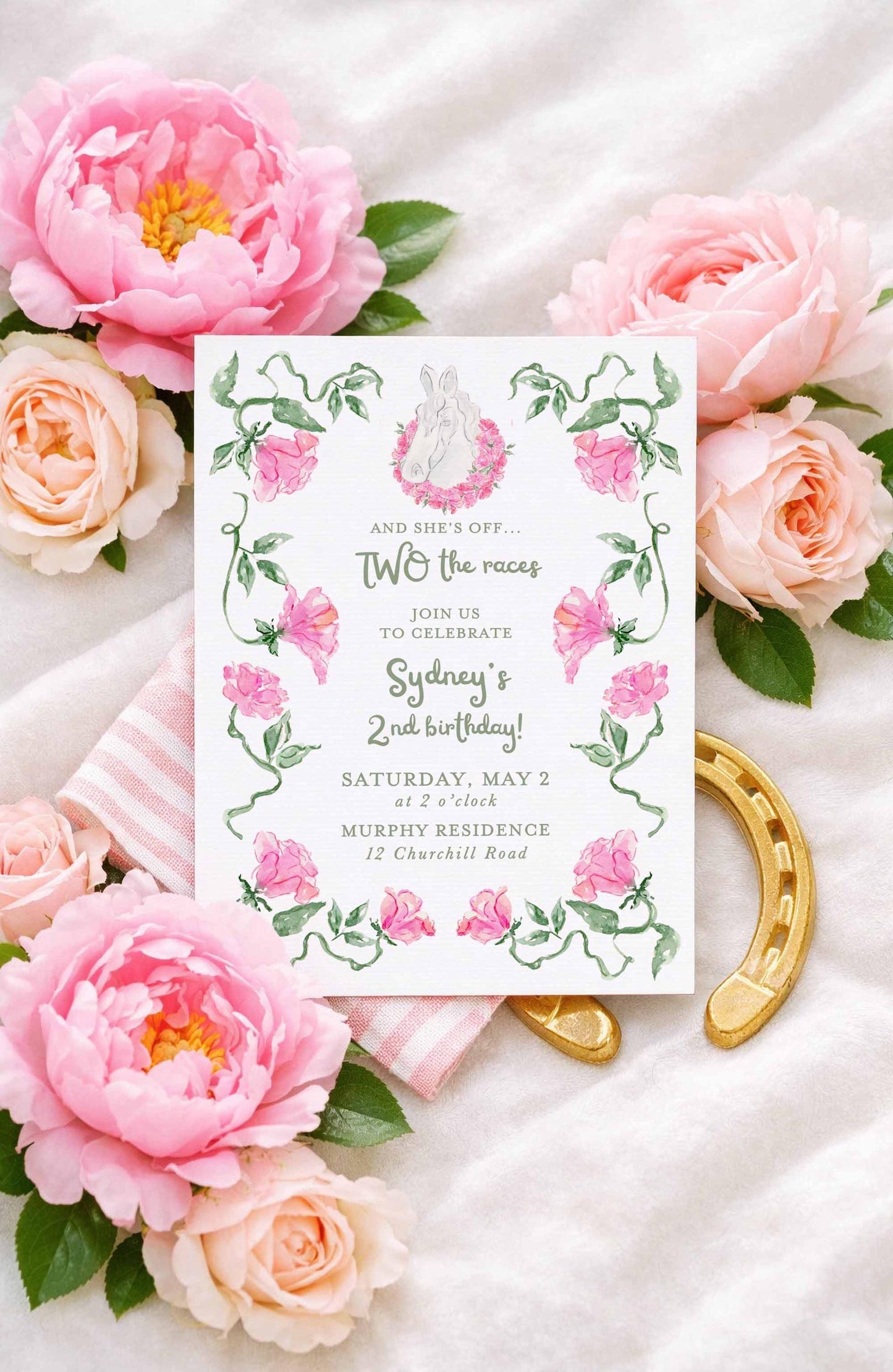 Kentucky Derby Birthday Invitation Template