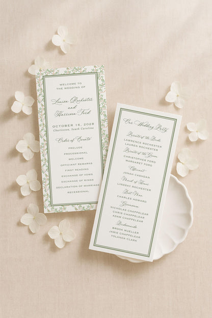 Neutral Chinoiserie Wedding Program Template
