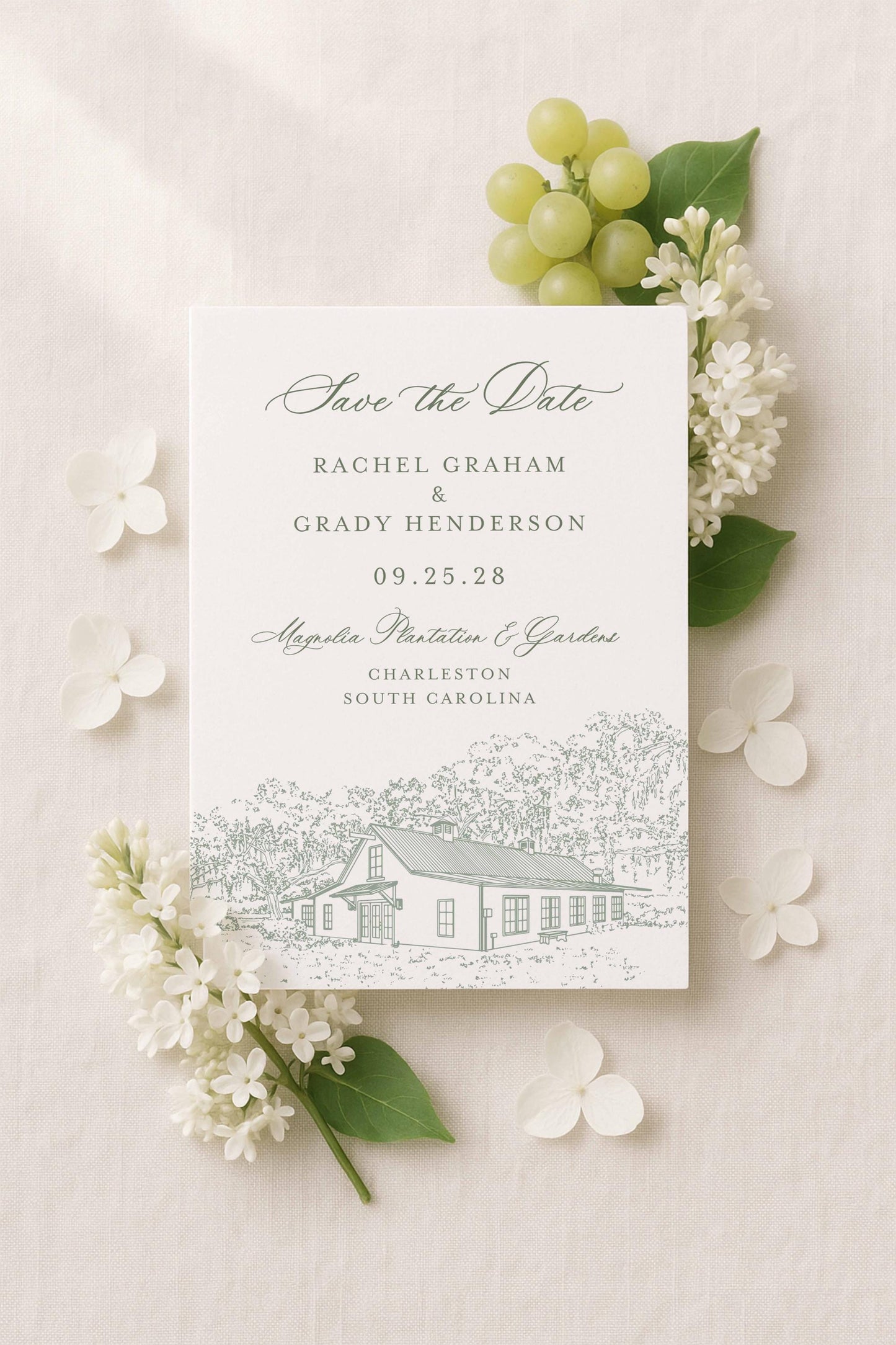 Magnolia Carriage House Save the Date Template